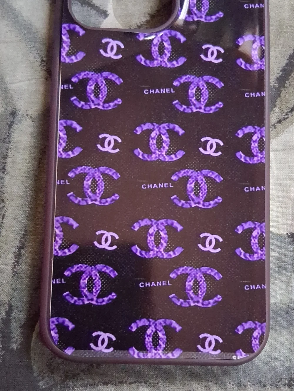 Purple Designer Logo Pattern Phone Case Iphone 16pro Max
